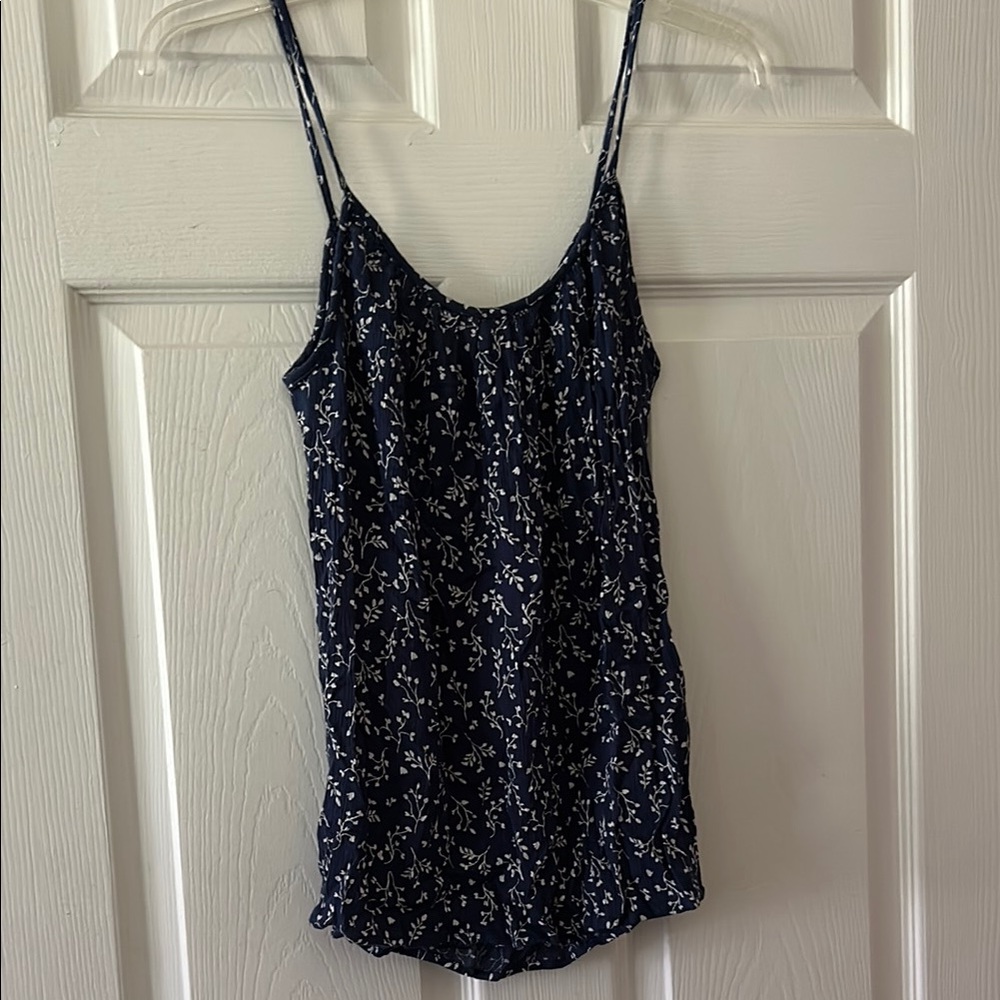 H&M Blue Fitted Sleeveless Camisole